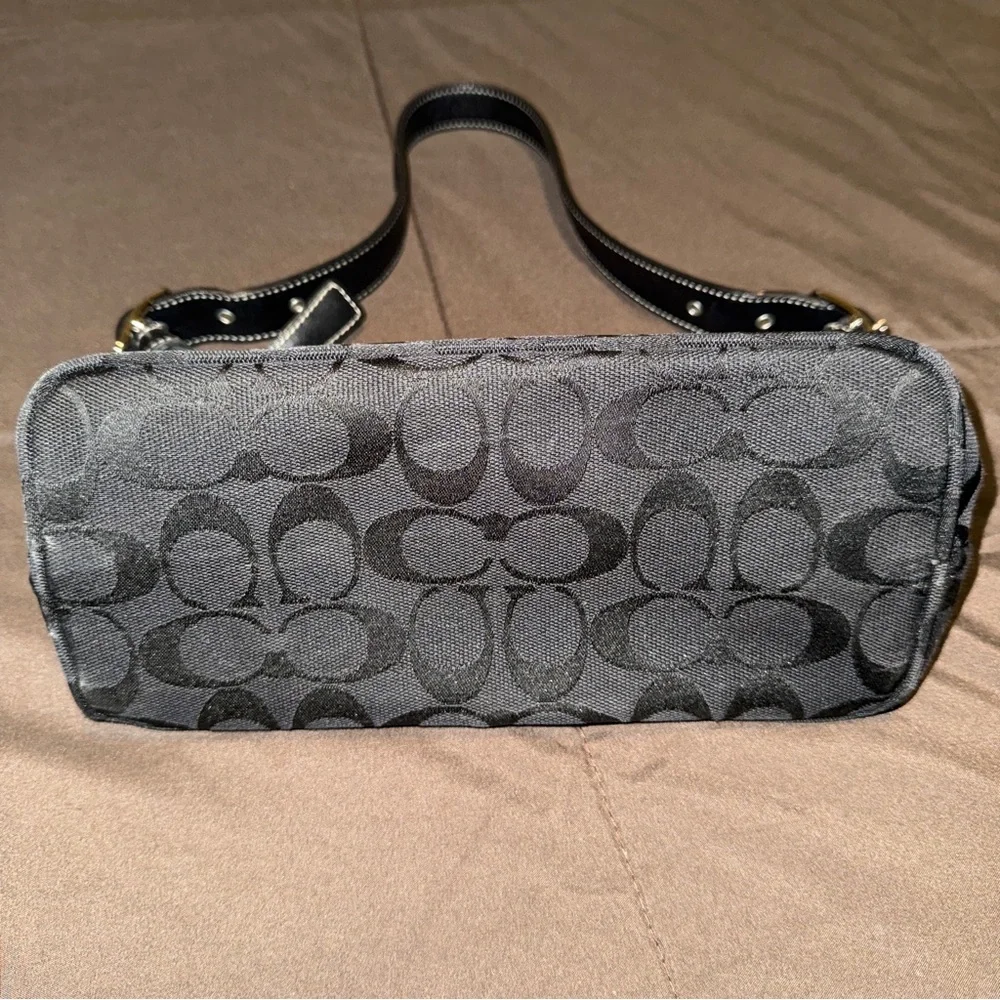 Coach Black Mini Bag with Signature Pattern - Picture 3 of 7